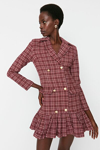 Multicolor Tweed Mini Dress - Patterned & Chic