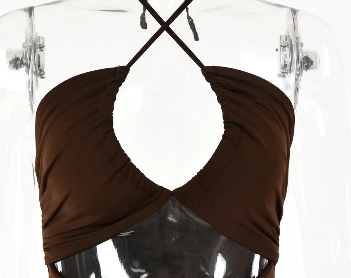 Glamour V-Neck Bodycon Maxi Dress