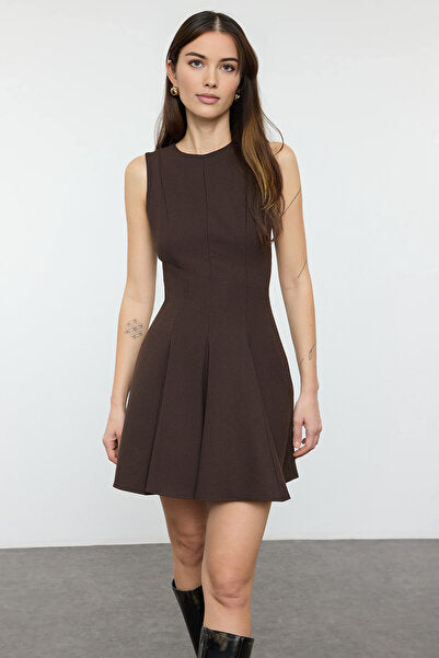 Brown Mini Shirt Dress - Casual & Comfortable