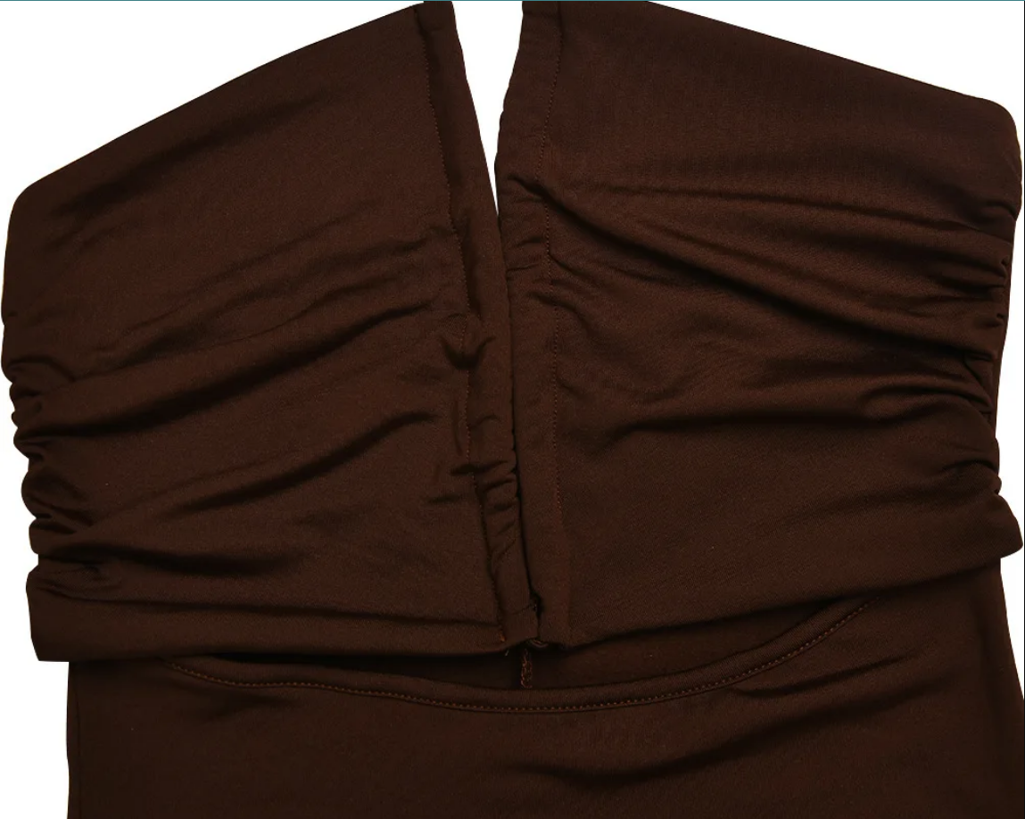 Glamour V-Neck Bodycon Maxi Dress