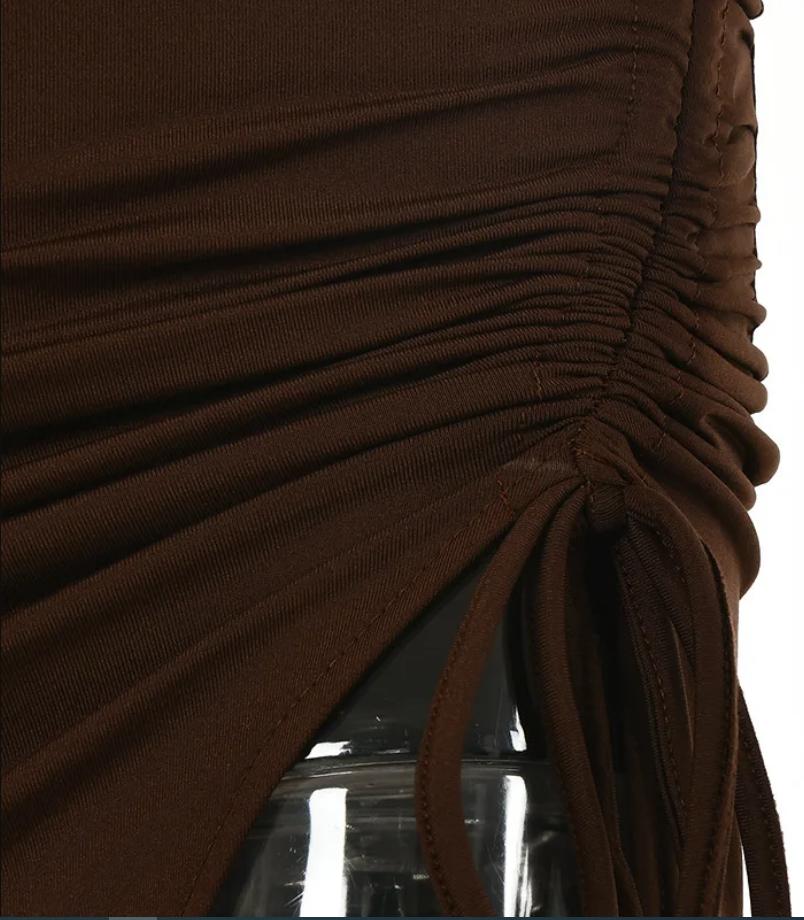 Glamour V-Neck Bodycon Maxi Dress
