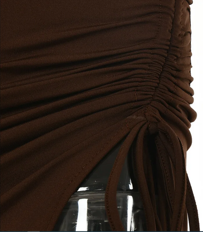 Glamour V-Neck Bodycon Maxi Dress
