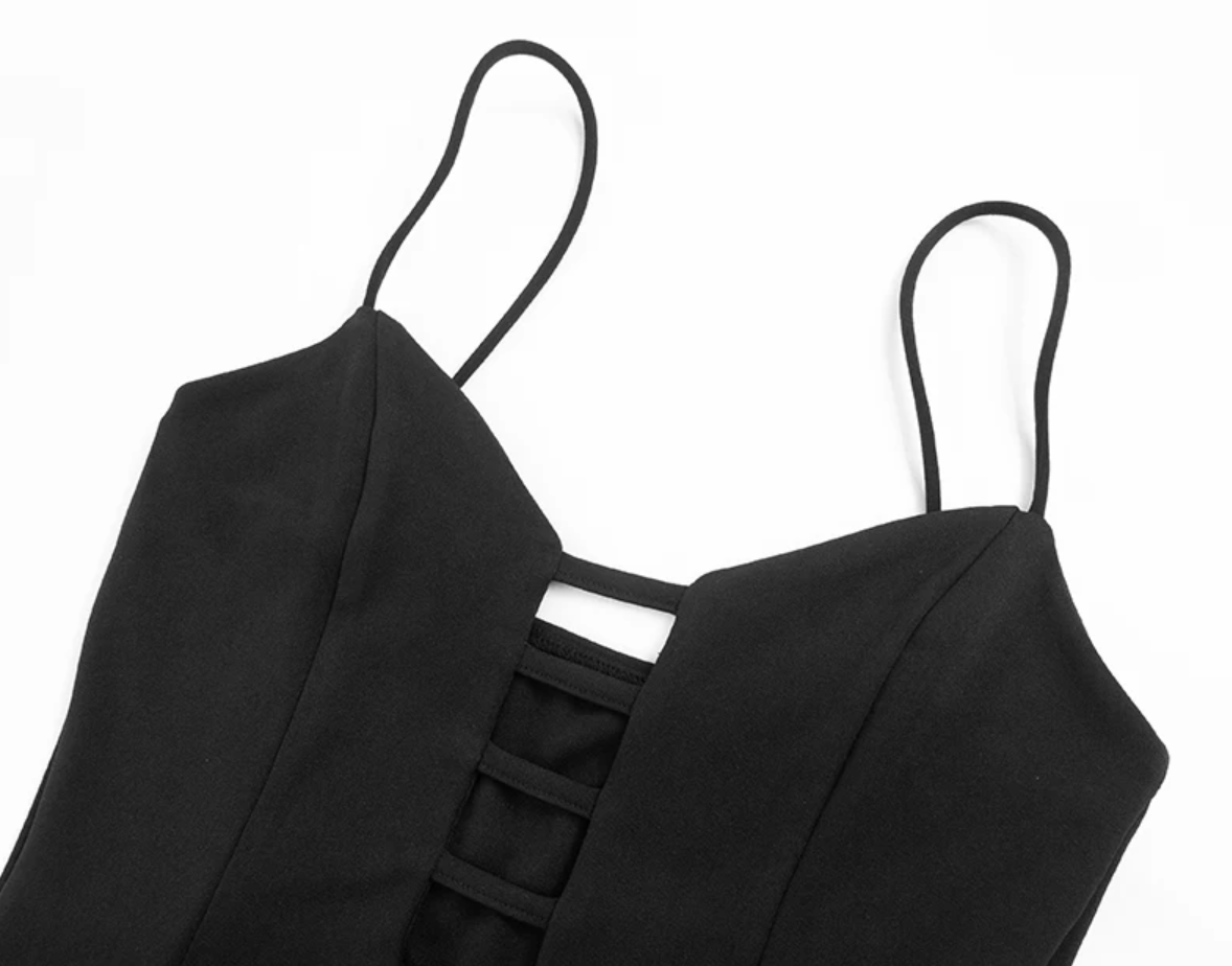 Dark Elegance Side Slit Maxi Dress – Unleash Your Inner Femme