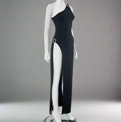 Dazzling Diva Ankle-Length Asymmetric Maxi Dress