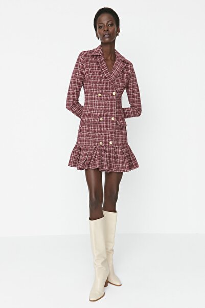 Multicolor Tweed Mini Dress - Patterned & Flirty