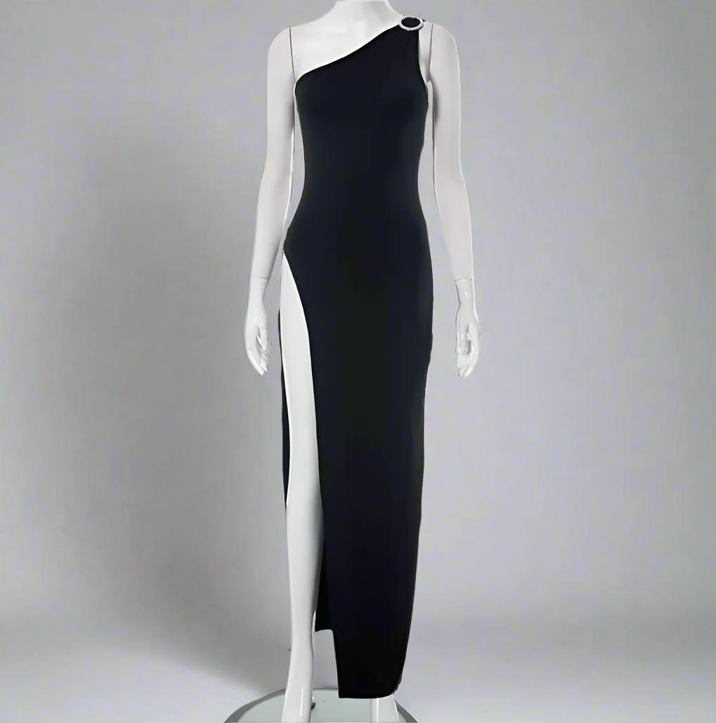 Dazzling Diva Ankle-Length Asymmetric Maxi Dress