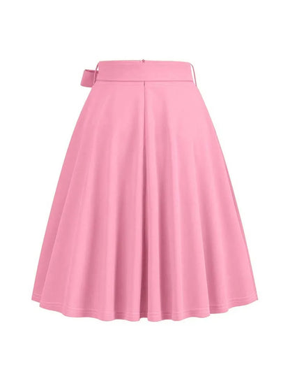 High Waist A Line Midi Skirt