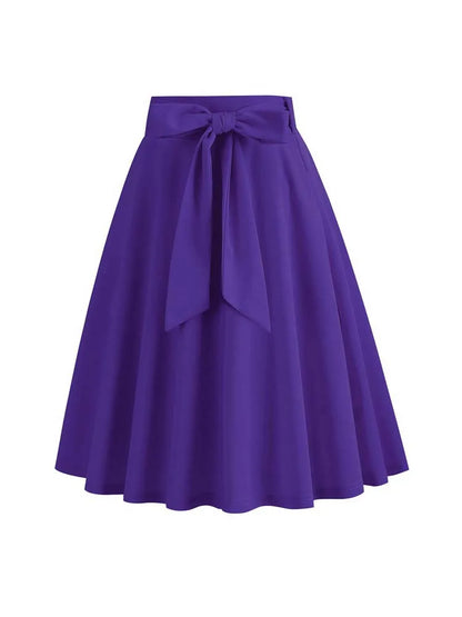 High Waist A Line Midi Skirt