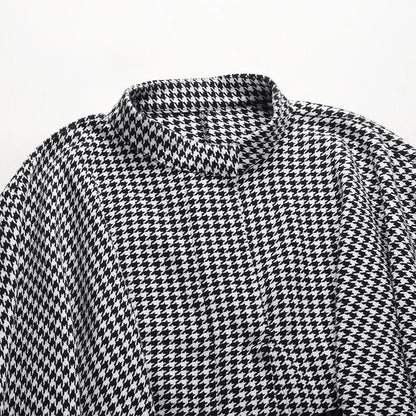 Luxury Plaid Cape Coat