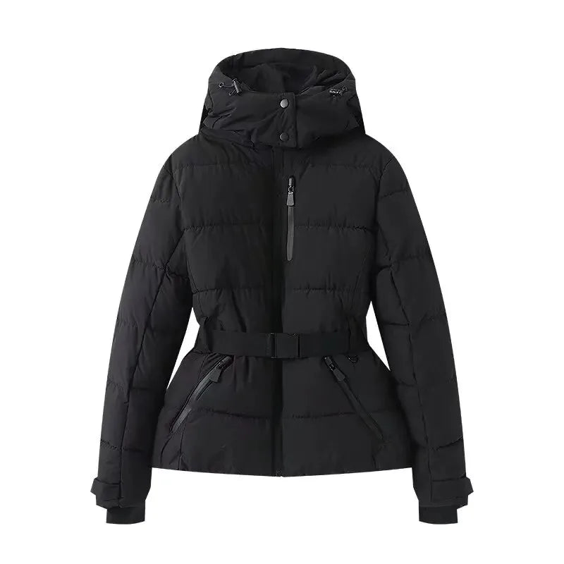 Women's Winter Hooded High Waist Coats