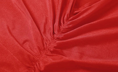 Elegant  Backless Mermaid Maxi Dress - Red