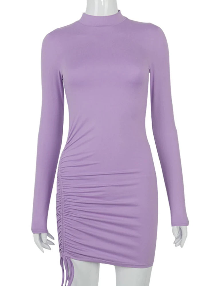 Turtleneck Bodycon Mini Dress
