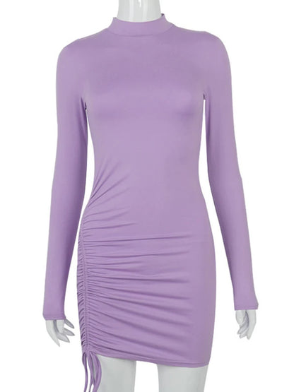Turtleneck Bodycon Mini Dress
