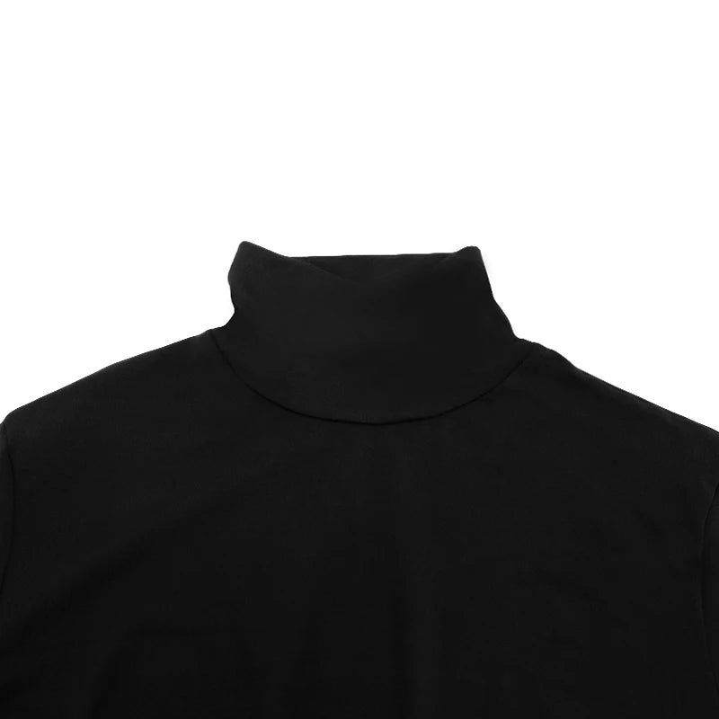 Elegant Split Turtleneck Maxi Dress