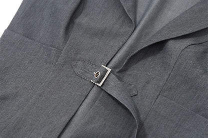 Sleeveless Lapel Crop Top