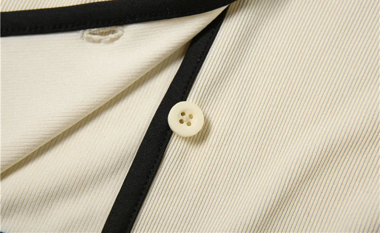 Ribbed Polo Neck 2-Piece Set Neck Top Mini Skirts