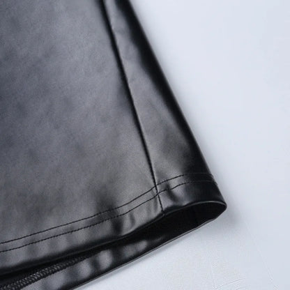 High Waist Leather Skirt