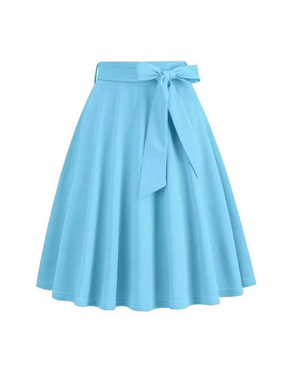 High Waist A Line Midi Skirt
