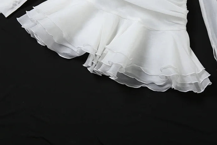 Summer Elegance Chiffon Shirt Dress