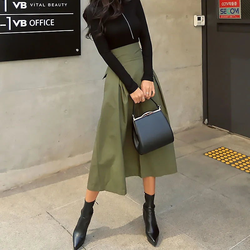 Loose and flowy umbrella Bow Skirt