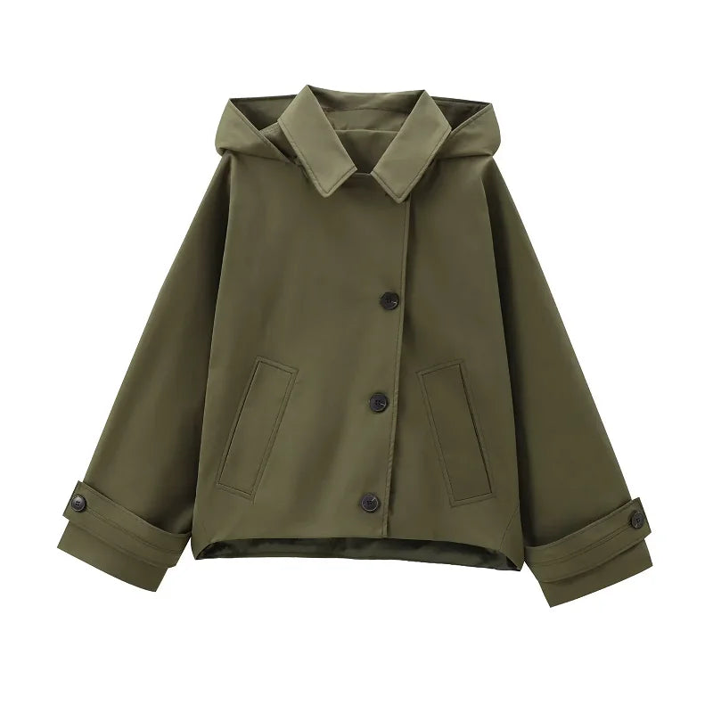 Green Warm Winter Hooded Jackets