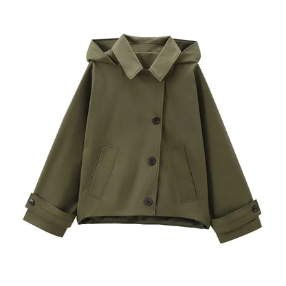 Green Warm Winter Hooded Jackets