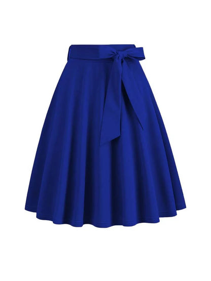 High Waist A Line Midi Skirt