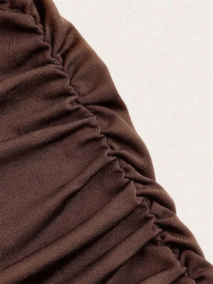 High Waist Ruched Mermaid Maxi Skirt