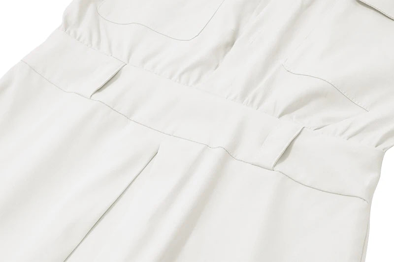 Retro Turn-Down Collar Mini Dress