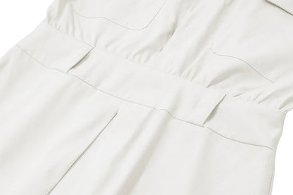 Retro Turn-Down Collar Mini Dress