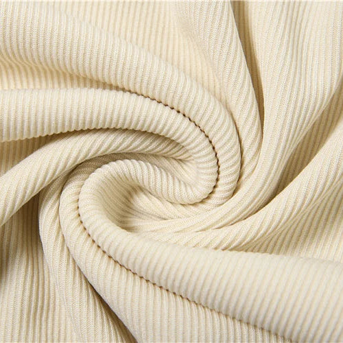 Ribbed Polo Neck 2-Piece Set Neck Top Mini Skirts