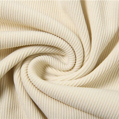 Ribbed Polo Neck 2-Piece Set Neck Top Mini Skirts