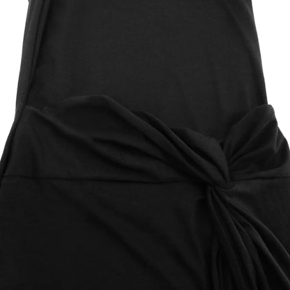 Elegant Split Turtleneck Maxi Dress