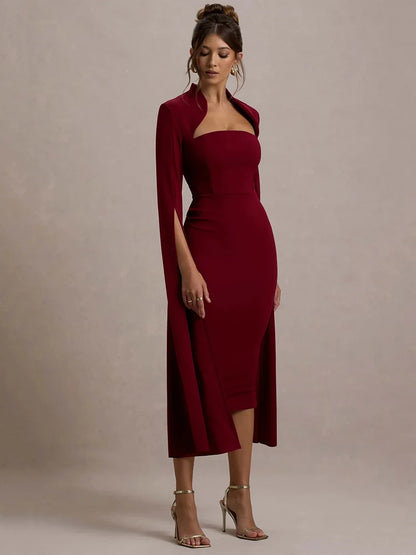 Sleeve Bodycon Midi Dress