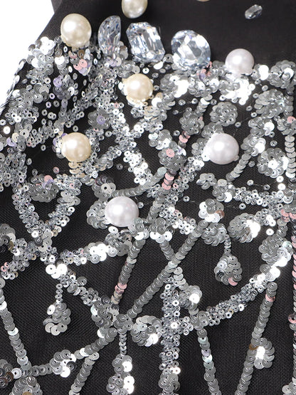 Diamond Spliced Mini Dress