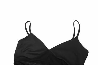 Mesh Patchwork Bodycon Maxi Dress