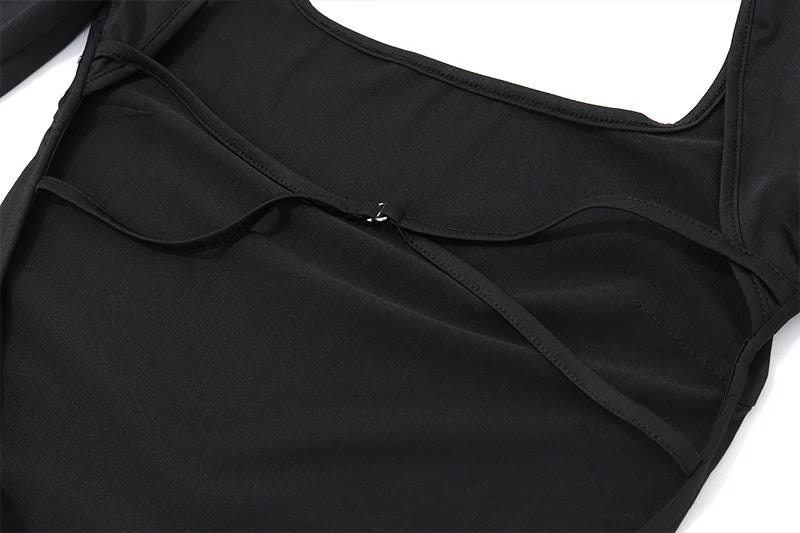 Backless Square-Neck Bodysuit