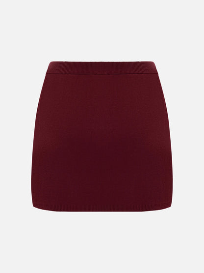 Ribbon Knitted Mini Skirt