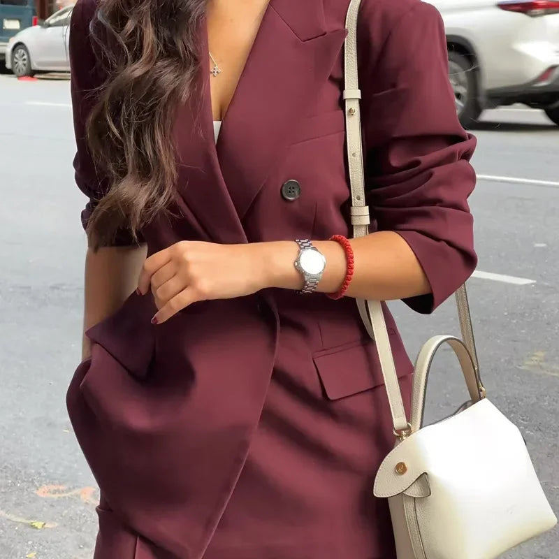 Burgundy Elegance Blaze Jacket