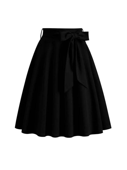 High Waist A Line Midi Skirt