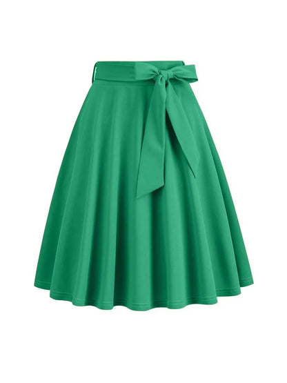 High Waist A Line Midi Skirt