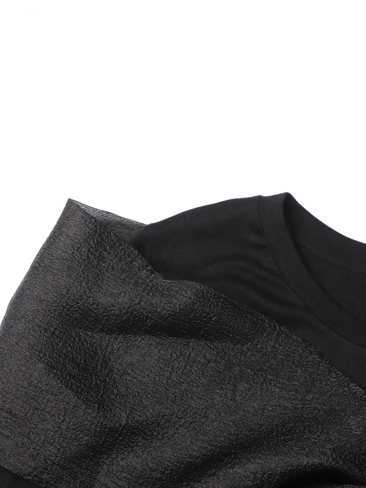 Elegant Bowknot Patchwork Maxi Dress - Black