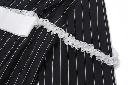 Retro Bow Patchwork Mini Dress