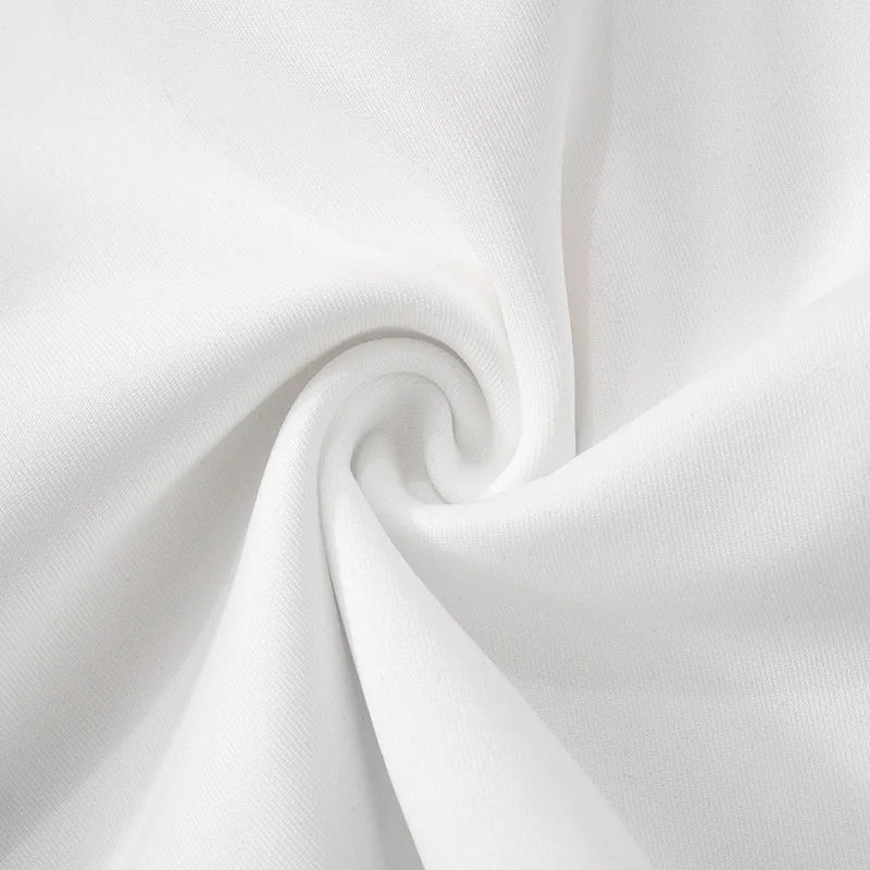 Retro Charm Stand Collar Mini Dress - White