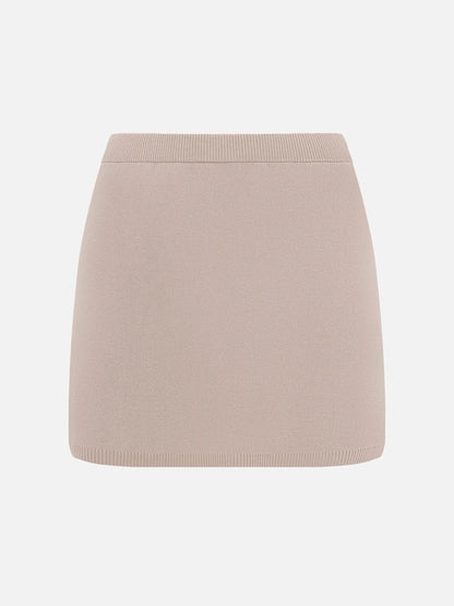Ribbon Knitted Mini Skirt