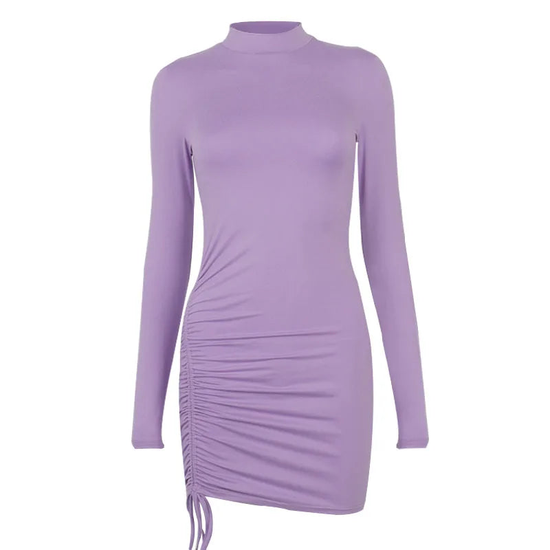 Turtleneck Bodycon Mini Dress