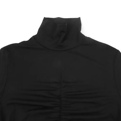 Turtleneck Hollow Out Maxi Dress